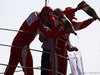 GP Italia, Gara, Fernando Alonso (ESP), Ferrari, F10 vincitore, Jenson Button (GBR), McLaren Mercedes, MP4-25 secondo, Felipe Massa (BRA), Ferrari, F10 terzo e Stefano Domenicali (ITA), Head of the Gestione Sportiva
