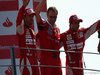 GP Italia, Gara, Fernando Alonso (ESP), Ferrari, F10 vincitore, Jenson Button (GBR), McLaren  Mercedes, MP4-25 secondo, Felipe Massa (BRA), Ferrari, F10 terzo e Stefano Domenicali (ITA), Head of the Gestione Sportiva 