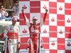 GP Italia, Gara, Fernando Alonso (ESP), Ferrari, F10 vincitore e Jenson Button (GBR), McLaren Mercedes, MP4-25 secondo