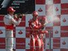 GP Italia, Gara, Fernando Alonso (ESP), Ferrari, F10 vincitore, Jenson Button (GBR), McLaren  Mercedes, MP4-25 secondo, Felipe Massa (BRA), Ferrari, F10 terzo e Stefano Domenicali (ITA), Head of the Gestione Sportiva 