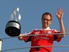 GP Italia, Festeggiamenti, Fernando Alonso (ESP), Ferrari, F10 vincitore, Stefano Domenicali (ITA), Head of the Gestione Sportiva 