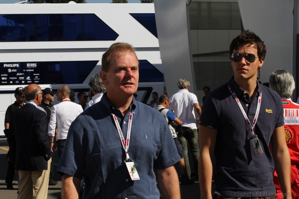 GP Italia, Prove Libere 3, Sabato, Jonathan Palmer, chief executive of MotorSport Vision e his son Jolyon Palmer (GBR), Formula Two 