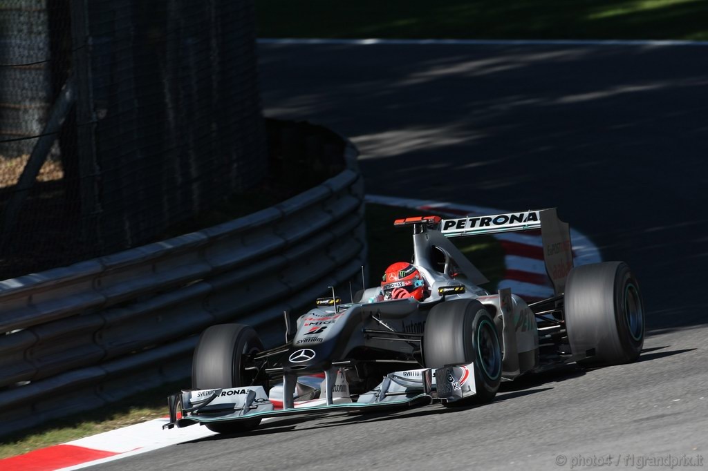 GP Italia, Prove Libere 1, Venerdi', Michael Schumacher (GER), Mercedes GP F1 Team, MGP W01
