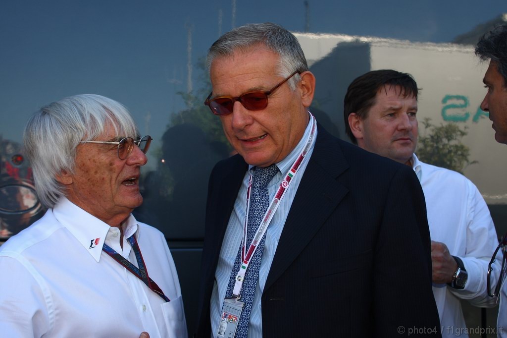 GP Italia, Venerdi', Bernie Ecclestone (GBR), President e CEO of Formula One Management  e Francesco Gori (ITA), Director Pirelli Italy