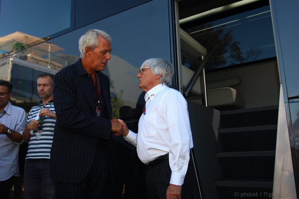 GP Italia, Venerdi', Marco Tronchetti Provera (ITA), President Pirelli e Bernie Ecclestone (GBR), President e CEO of Formula One Management  