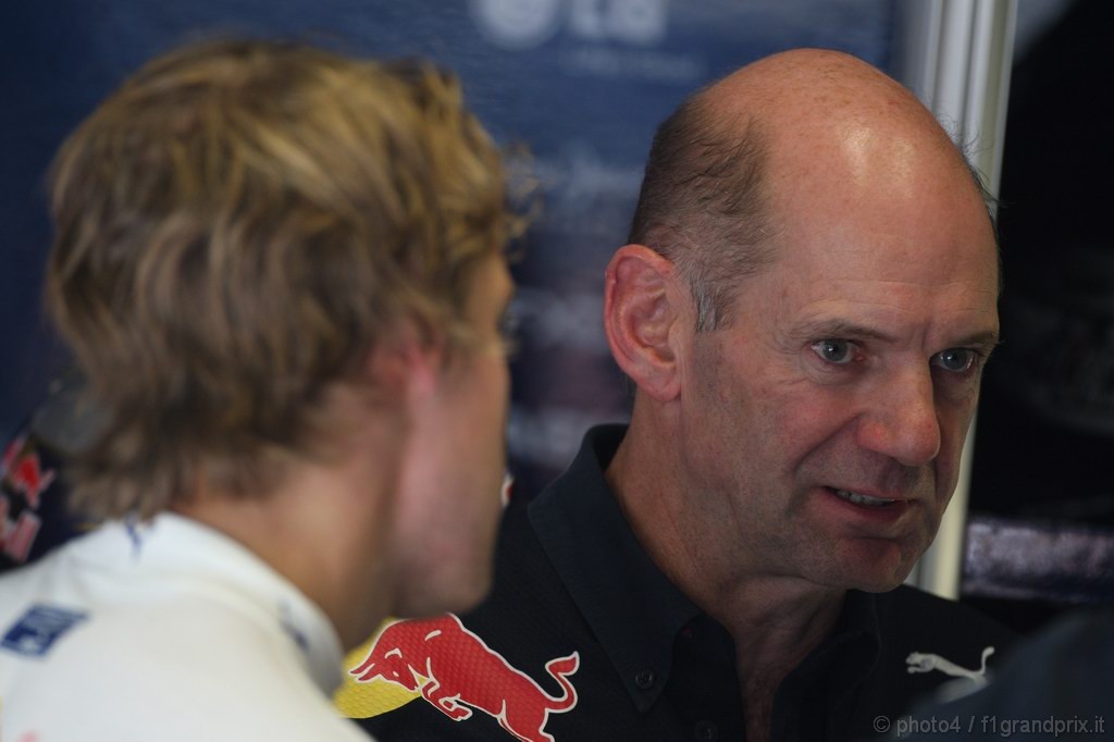 GP Italia, Prove Libere 2, Venerdi', Adrian Newey (GBR), Red Bull Racing , Technical Operations Director e Sebastian Vettel (GER), Red Bull Racing, RB6 