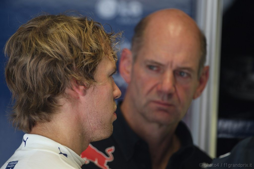 GP Italia, Prove Libere 2, Venerdi', Sebastian Vettel (GER), Red Bull Racing, RB6 ans Adrian Newey (GBR), Red Bull Racing , Technical Operations Director 
