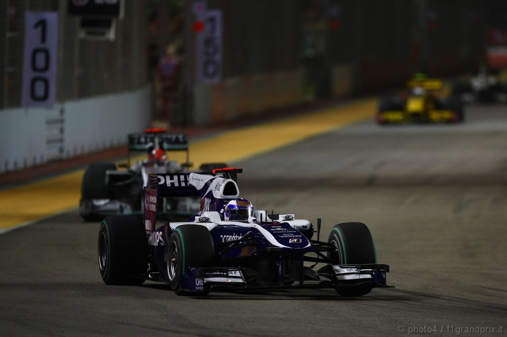 GP Singapore, Gara, Rubens Barrichello (BRA), Williams, FW32 