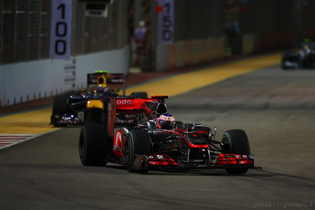 GP Singapore, Gara, Jenson Button (GBR), McLaren  Mercedes, MP4-25 