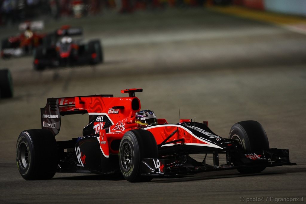 GP Singapore, Gara, Timo Glock (GER), Virgin Racing, VR-01  