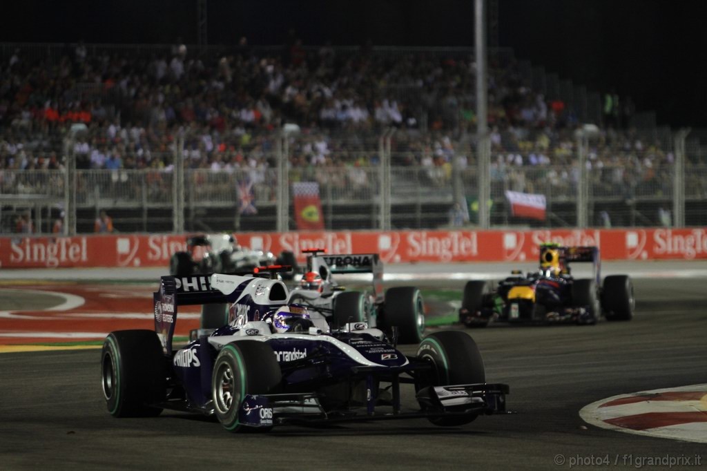 GP Singapore, Gara, Rubens Barrichello (BRA), Williams, FW32 