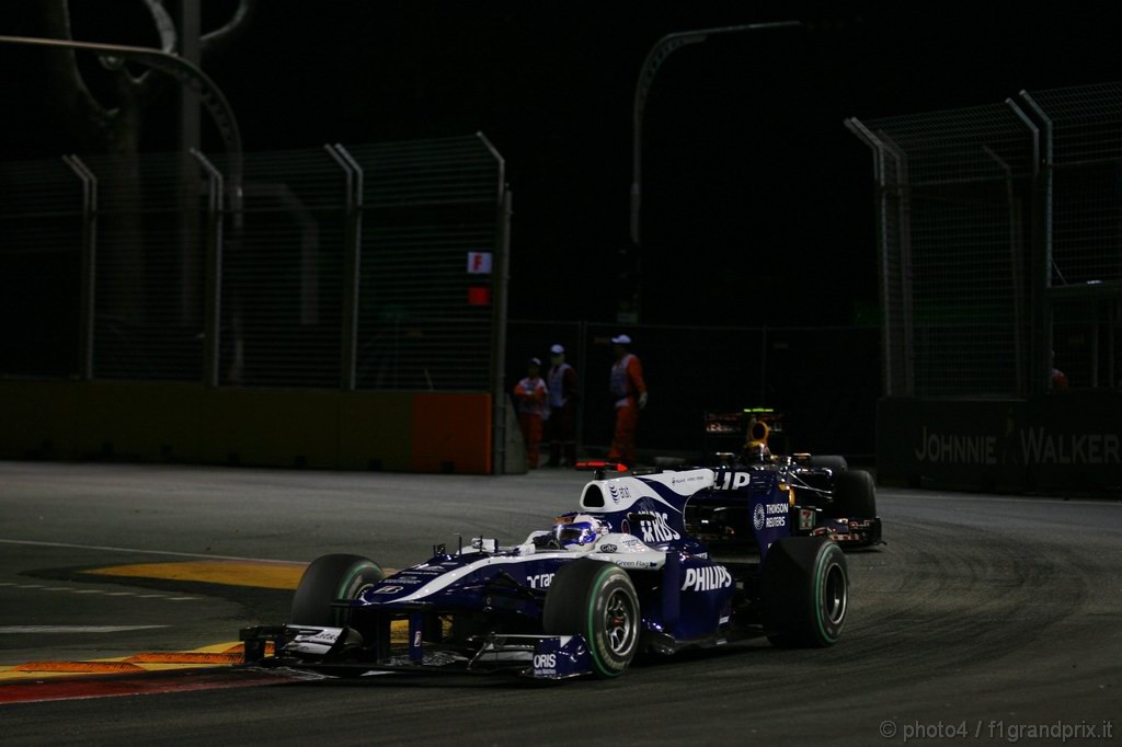 GP Singapore, Gara, Rubens Barrichello (BRA), Williams, FW32 