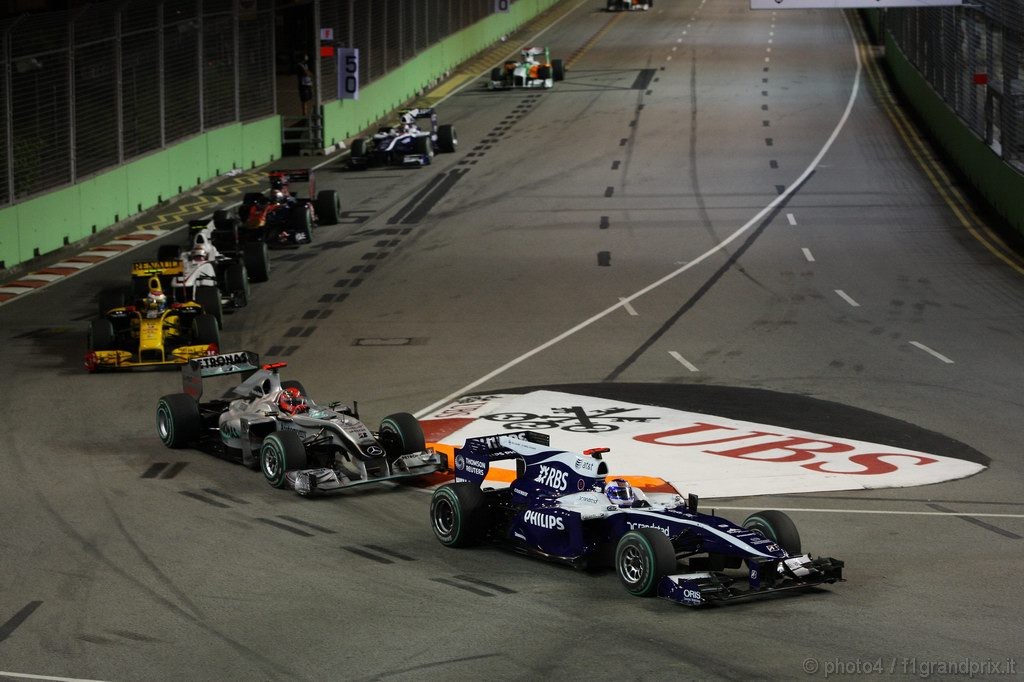 GP Singapore, Gara, Rubens Barrichello (BRA), Williams, FW32 