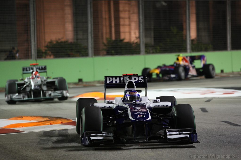 GP Singapore, Gara, Rubens Barrichello (BRA), Williams, FW32 