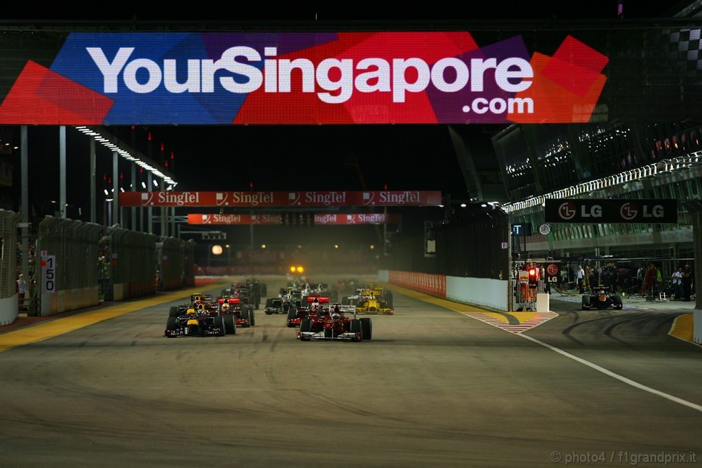 GP Singapore, Gara, partenza 