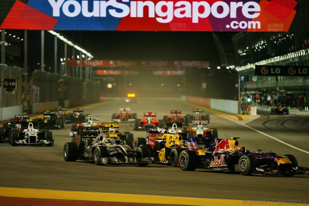GP Singapore, Gara, Mark Webber (AUS), Red Bull Racing, RB6 