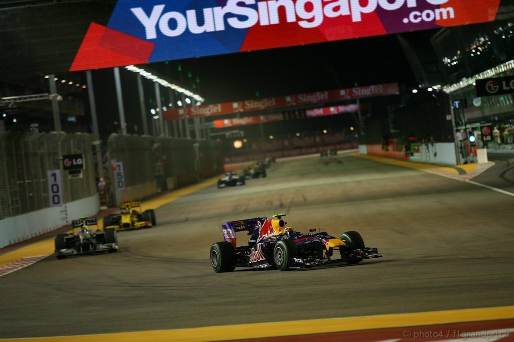 GP Singapore, Gara, Mark Webber (AUS), Red Bull Racing, RB6 
