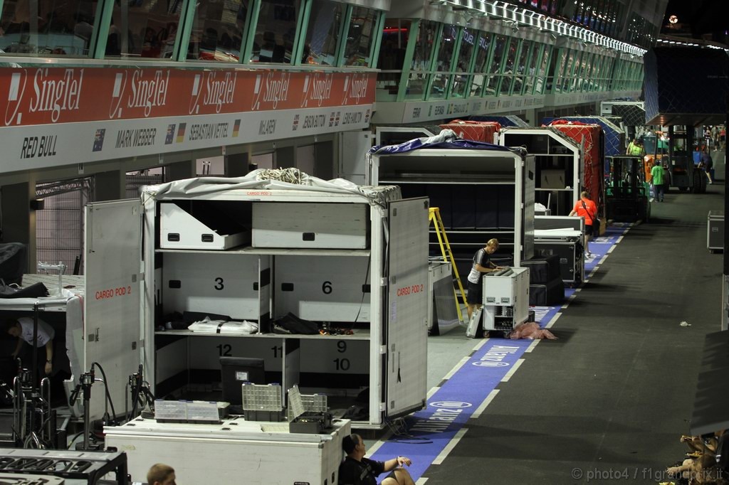 GP Singapore, Paddock after the race