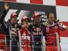 GP Singapore, Gara, Fernando Alonso (ESP), Ferrari, F10 vincitore, Sebastian Vettel (GER), Red Bull Racing, RB6 secondo, Mark Webber (AUS), Red Bull Racing, RB6 terzo e Aldo Costa (ITA), Technical Director, Ferrari   