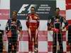GP Singapore, Gara, Fernando Alonso (ESP), Ferrari, F10 vincitore, Sebastian Vettel (GER), Red Bull Racing, RB6 secondo, Mark Webber (AUS), Red Bull Racing, RB6 terzo 