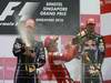 GP Singapore, Gara, Fernando Alonso (ESP), Ferrari, F10 vincitore, Sebastian Vettel (GER), Red Bull Racing, RB6 secondo, Mark Webber (AUS), Red Bull Racing, RB6 terzo 