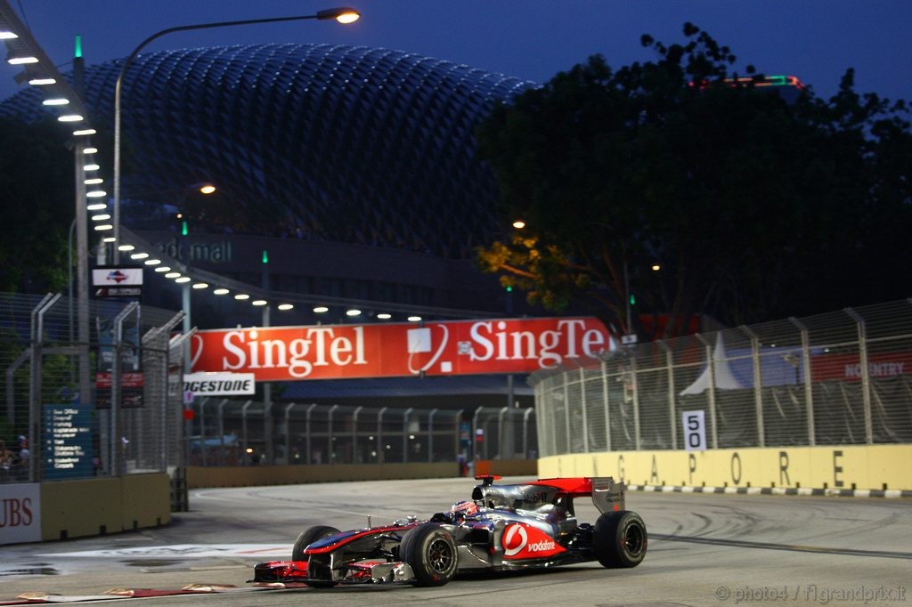 GP Singapore, Prove Libere 3, Sabato, Jenson Button (GBR), McLaren  Mercedes, MP4-25 