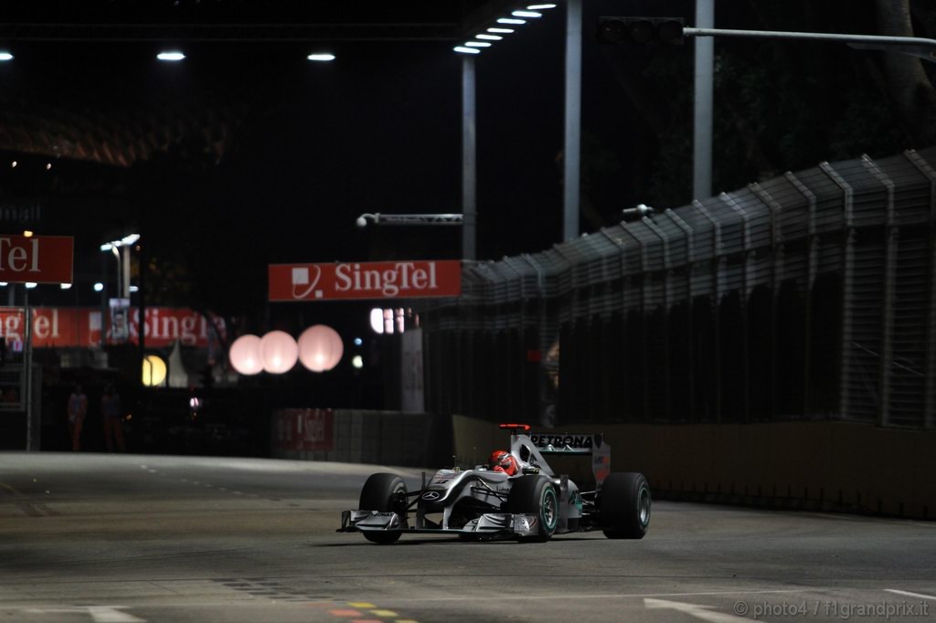 GP Singapore, Prove Libere 3, Sabato, Michael Schumacher (GER), Mercedes GP  F1 Team, MGP W01 