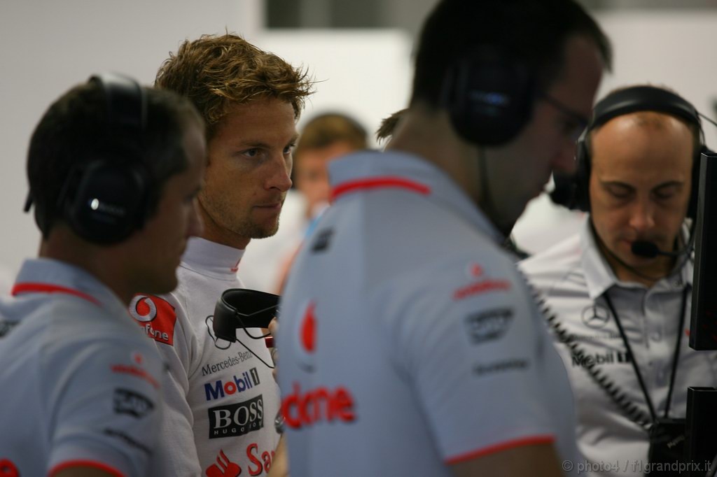 GP Singapore, Prove Libere 3, Sabato, Jenson Button (GBR), McLaren  Mercedes, MP4-25 