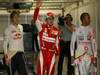GP Singapore, Qualifiche, Fernando Alonso (ESP), Ferrari, F10 pole position, Sebastian Vettel (GER), Red Bull Racing, RB6 secondo e Lewis Hamilton (GBR), McLaren  Mercedes, MP4-25 terzo 