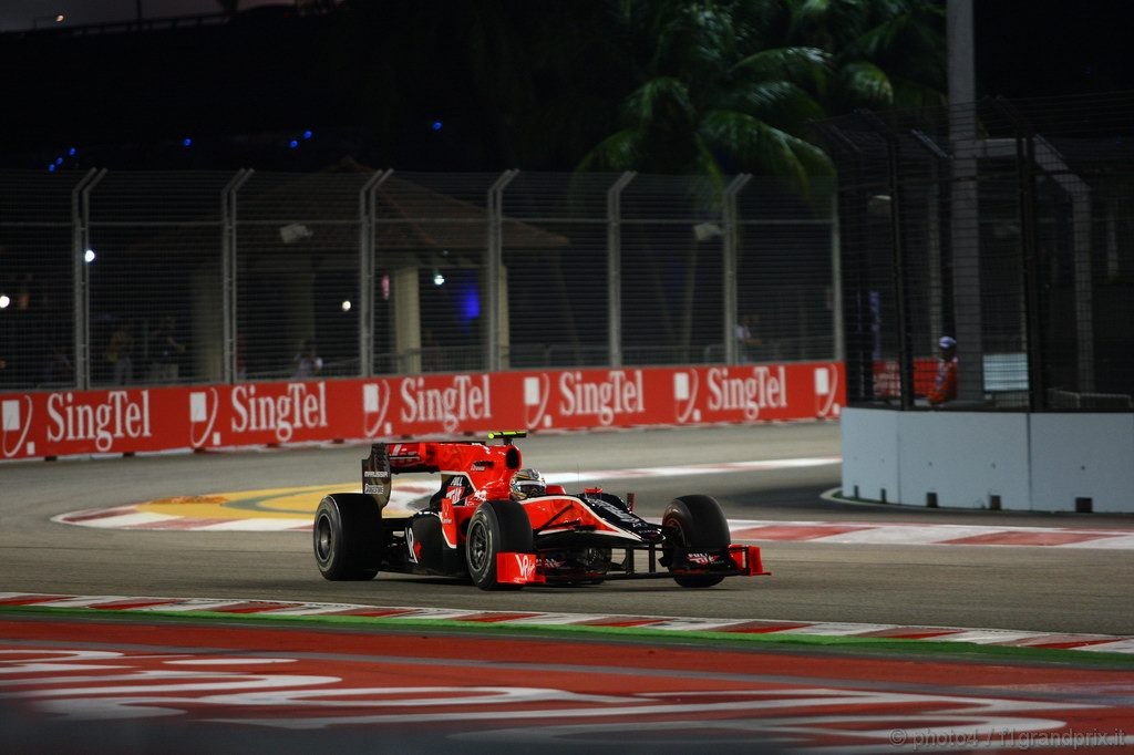 GP Singapore, Prove Libere 1, Venerdi', Jerome D'Ambrosio (BEL), Test Driver Virgin Racing, VR-01  