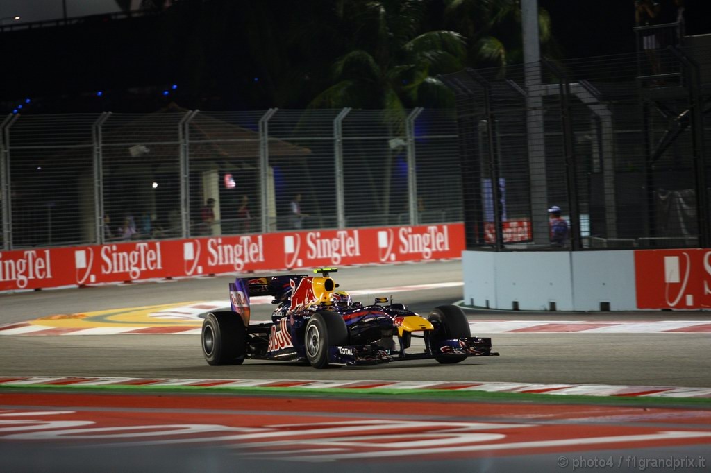 GP Singapore, Prove Libere 1, Venerdi', Mark Webber (AUS), Red Bull Racing, RB6 