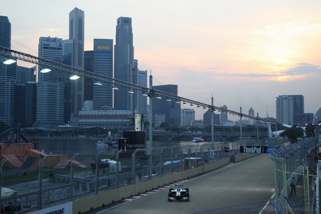 GP Singapore, Prove Libere 1, Venerdi', Rubens Barrichello (BRA), Williams, FW32 