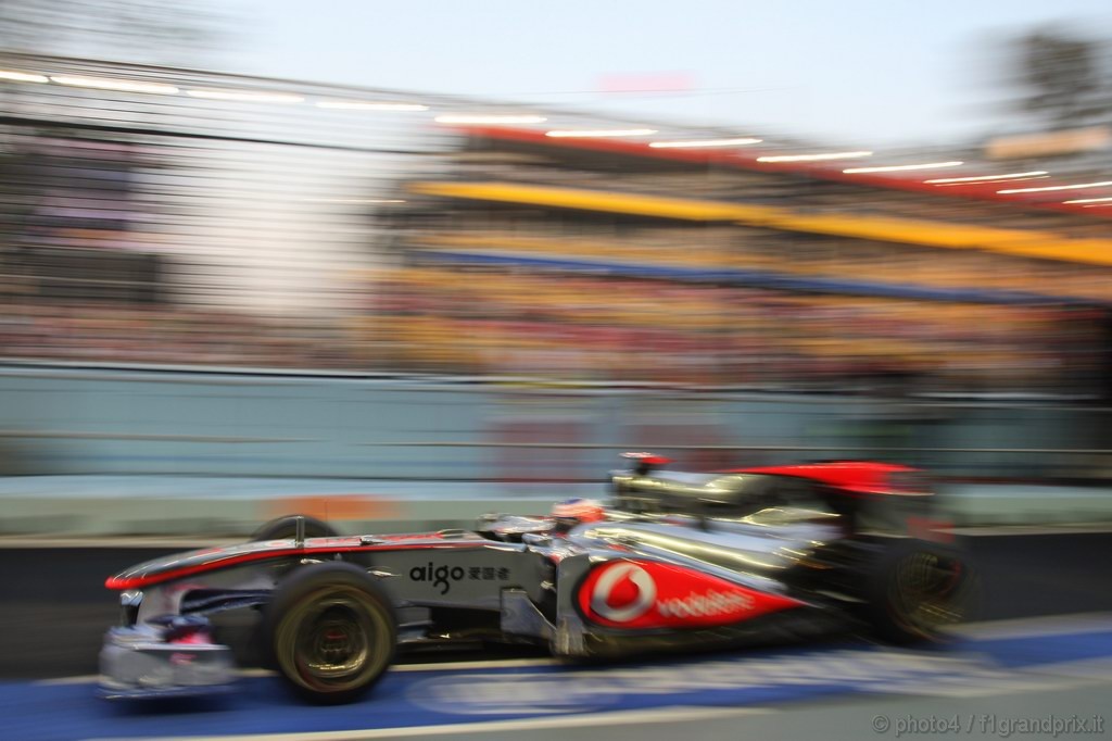 GP Singapore, Prove Libere 1, Venerdi', Jenson Button (GBR), McLaren  Mercedes, MP4-25 