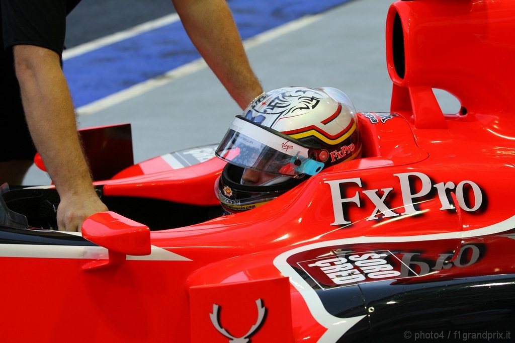 GP Singapore, Prove Libere 1, Venerdi', Jerome D'Ambrosio (BEL), Test Driver Virgin Racing, VR-01  