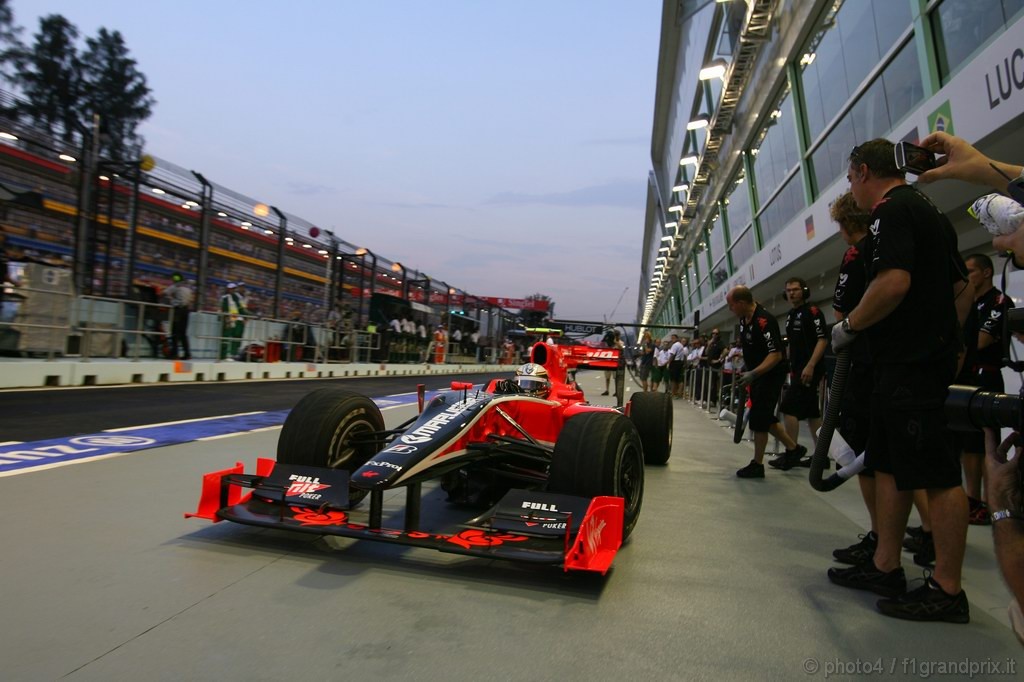 GP Singapore, Prove Libere 1, Venerdi', Jerome D'Ambrosio (BEL), Test Driver Virgin Racing, VR-01  