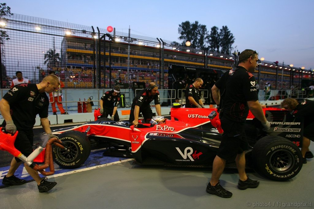GP Singapore, Prove Libere 1, Venerdi', Jerome D'Ambrosio (BEL), Test Driver Virgin Racing, VR-01  