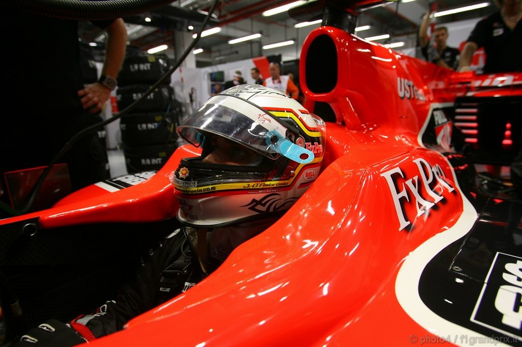 GP Singapore, Prove Libere 1, Venerdi', Jerome D'Ambrosio (BEL), Test Driver Virgin Racing, VR-01  