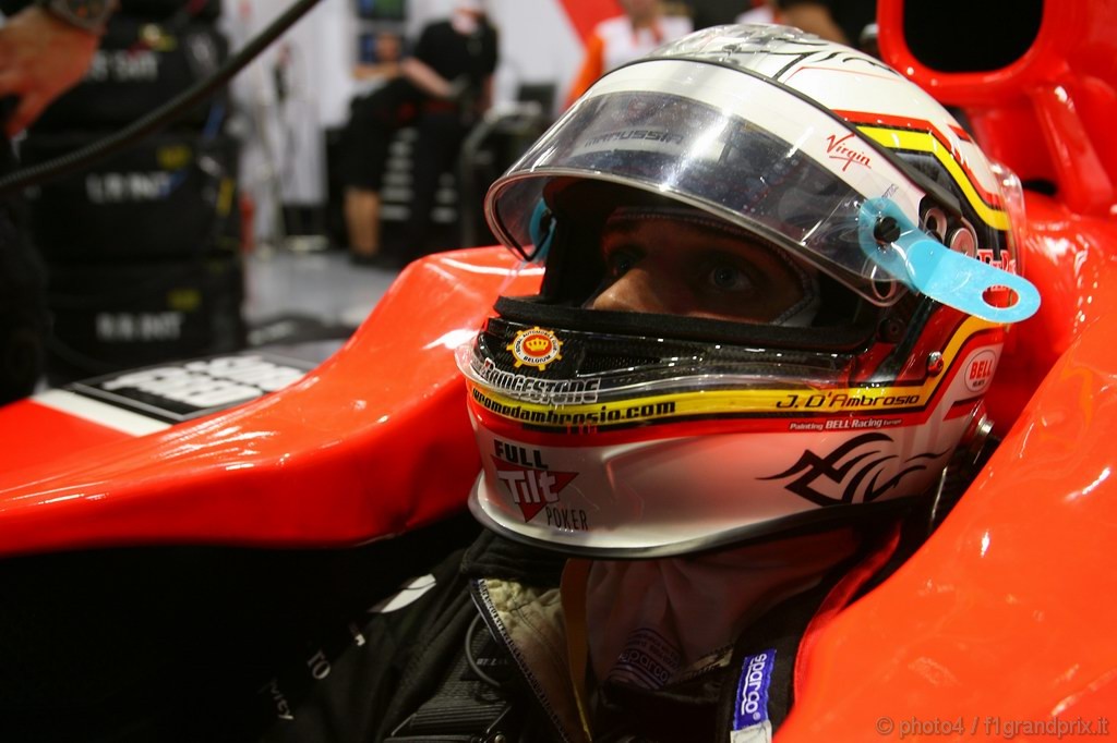 GP Singapore, Prove Libere 1, Venerdi', Jerome D'Ambrosio (BEL), Test Driver Virgin Racing, VR-01  