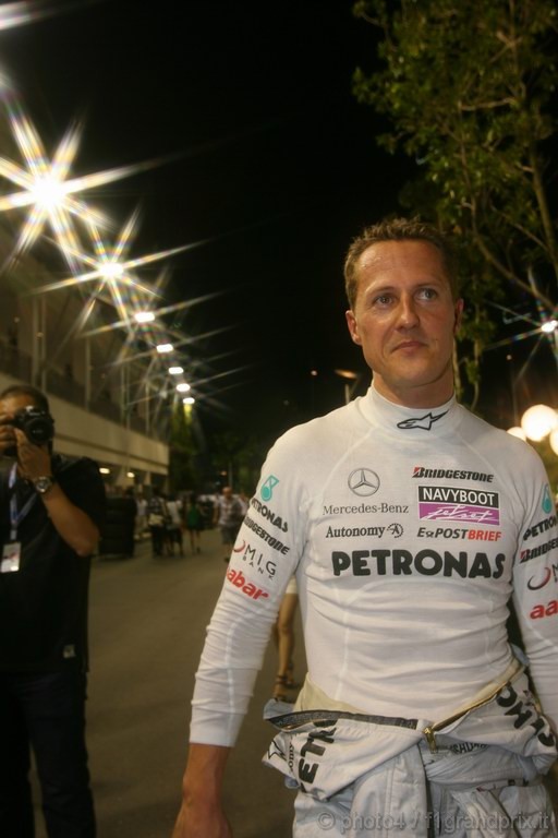GP Singapore, Prove Libere 1, Venerdi', Michael Schumacher (GER), Mercedes GP  F1 Team, MGP W01 