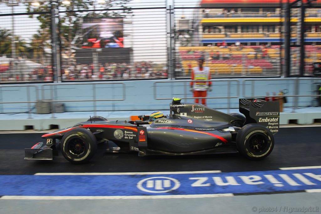 GP Singapore, Prove Libere 1, Venerdi', Bruno Senna (BRA), Hispania Racing F1 Team (HRT), F110 