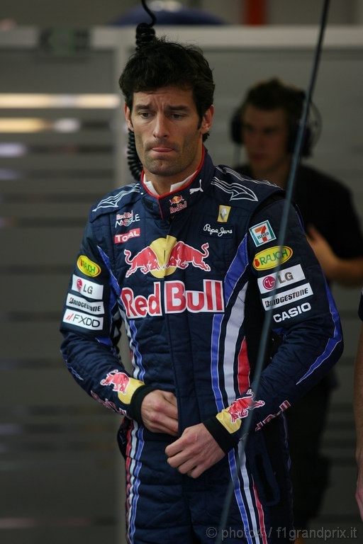 GP Singapore, Prove Libere 1, Venerdi', Mark Webber (AUS), Red Bull Racing, RB6 