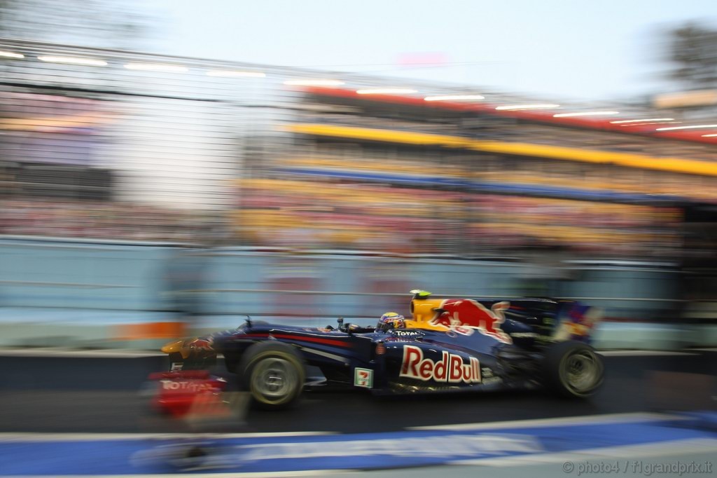 GP Singapore, Prove Libere 1, Venerdi', Mark Webber (AUS), Red Bull Racing, RB6 
