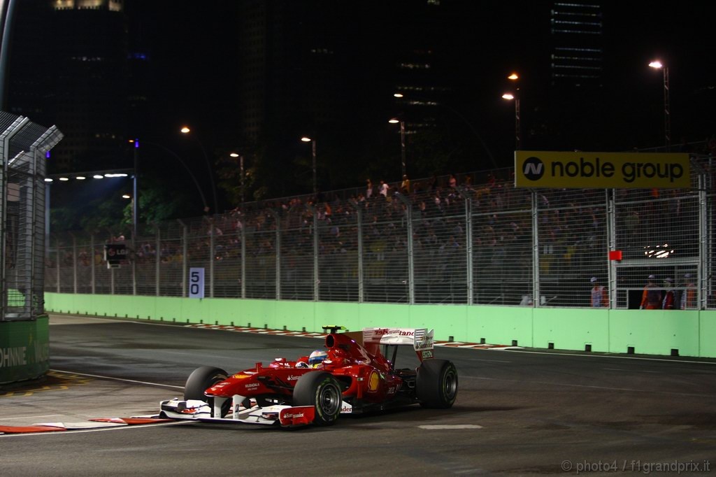GP Singapore, Prove Libere 2, Venerdi', Fernando Alonso (ESP), Ferrari, F10 