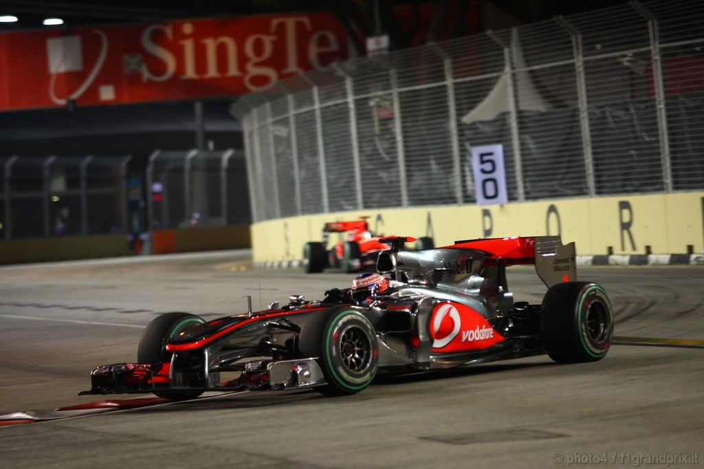 GP Singapore, Prove Libere 2, Venerdi', Jenson Button (GBR), McLaren  Mercedes, MP4-25 