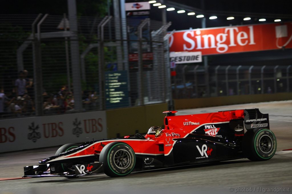GP Singapore, Prove Libere 2, Venerdi', Timo Glock (GER), Virgin Racing, VR-01  