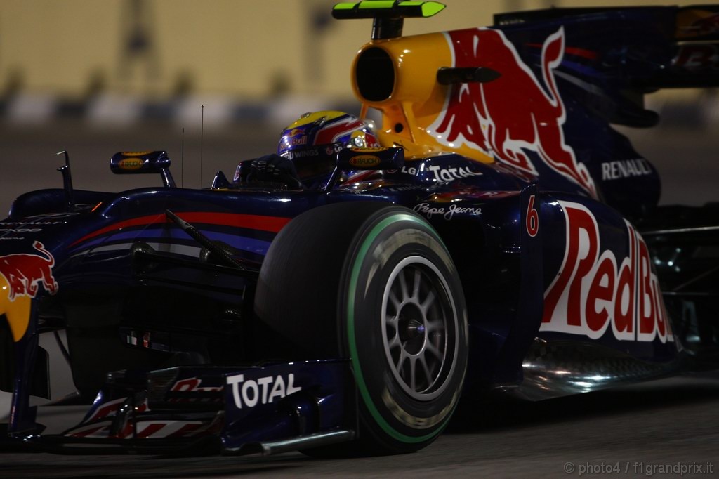 GP Singapore, Prove Libere 2, Venerdi', Mark Webber (AUS), Red Bull Racing, RB6 