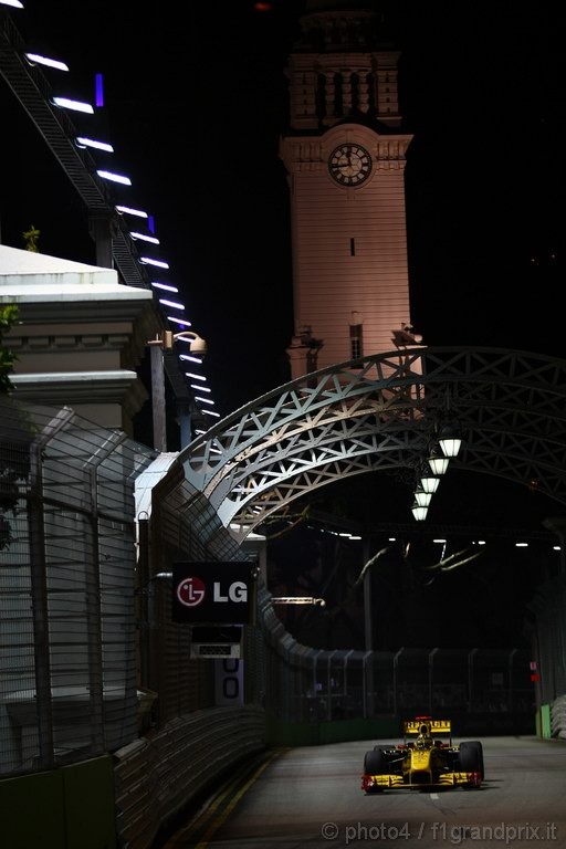 GP Singapore, Prove Libere 2, Venerdi', Robert Kubica (POL), Renault F1 Team, R30 