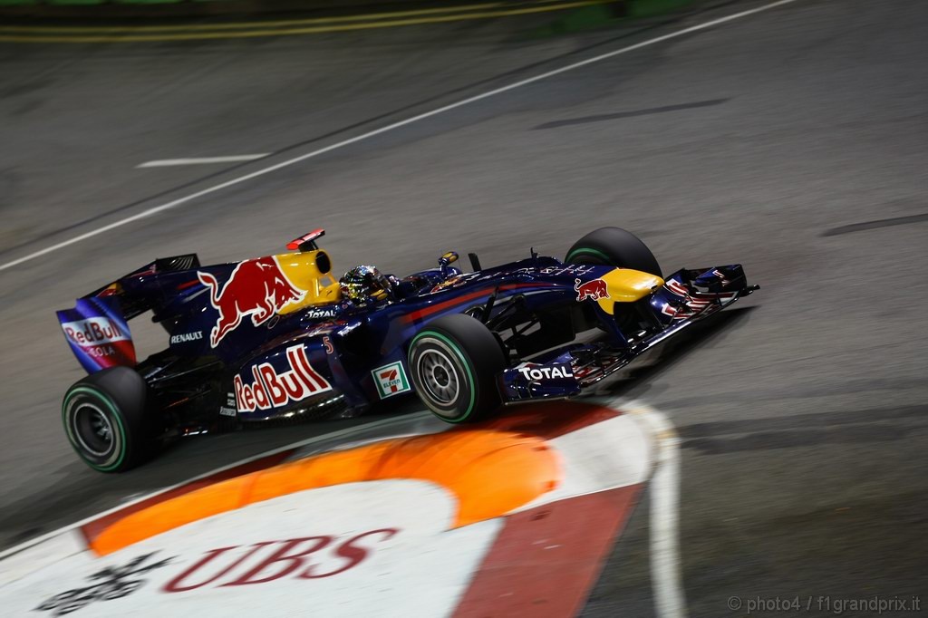 GP Singapore, Prove Libere 2, Venerdi', Sebastian Vettel (GER), Red Bull Racing, RB6 