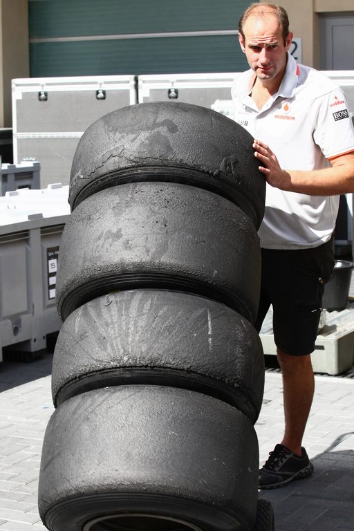 Test Pirelli Abu Dhabi, 
Tyre wear on the Pirelli 