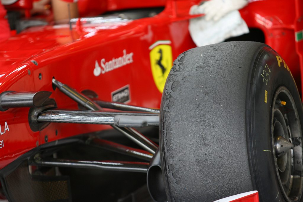 Test Pirelli Abu Dhabi, 
Tyre wear on the Pirelli 
